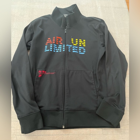[M]Nike Air Max Limited Edition Full Zip Sweatshirt Track Jacket Black Rare - Picture 1 of 8